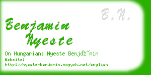 benjamin nyeste business card